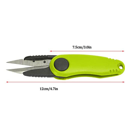 Pilipane Shrimp Shaped Fishing Line Scissors, Folding Fishing Tackle Scissors Shrimp Shape Multifunction Convenient Fishing Line Cutter Foldable Tackle for for Accurate Cuts (Yellow)