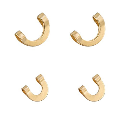 Dr.Fish 100 Pack Folded Spinner Clevises for Fishing Inline Spinner Lure Making Accessories Freshwater Spinnerbait Blade Alabama Walleye Rig - color: Brass