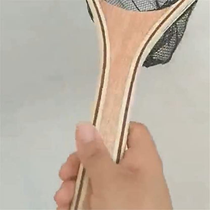 Fishing Net Fly Wooden Handle Hand-Dip Nylon Material Can Safely Catch Fish