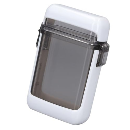 plplaaoo Pocket Case Transparent Sealing Multifunctional Badge Holder Case Compact Lightweight for Swimming Rafting Canoeing Surfing Beach Plastic 10cm (White) - color: White