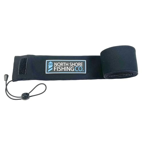 Premium Neoprene Fishing Rod Sleeve – Floating, Puncture Resistant, Labeled Protective Sock for Casting, Spinning, Trolling Fishing Rods - color: Black, size: 52", style: Spinning