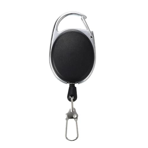 Fly Fishing Retractor, 3 Pack Fly Fishing Anglers Combo Tool Fishing Gear for Nippers Fly Float Belt Loops, Black