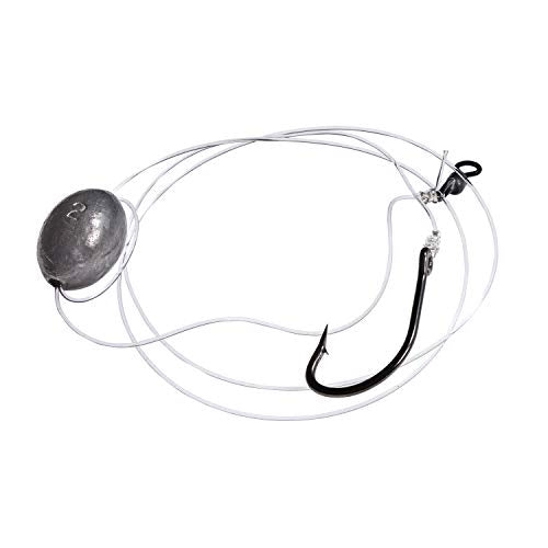 Rite Angler Cobia Rig w/2oz Egg Sinker 6/0, 7/0 80lb Test, 3ft for Offshore & Inshore Saltwater Reef Fishing Big Game Fishing, Cobia Fishing, Florida Fishing - size: 6/0