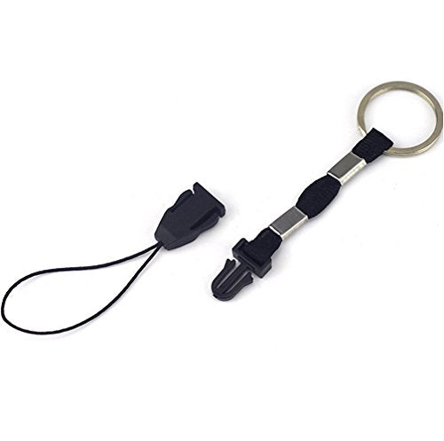 YOUOWO 10Pcs Nylon Finger Short Lanyards With Circular Ring Detachable | Lightweight,Quick Release,for Keys,Phone etc - color: 10 Pack-black