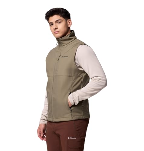 Columbia Mens Ascender II Softshell Vest, Stone Green, Large