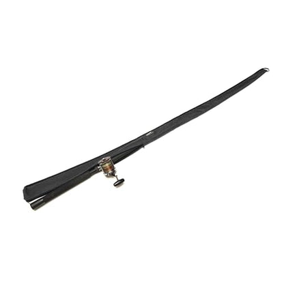 Full-Enclosure Fishing Rod Sleeve Bag Cover Sock Protector. Fits Conventional & Spinning Rods. Made in USA - color: Black, size: 5' 6" feet (66 inches long), style: 9 inches in circumference