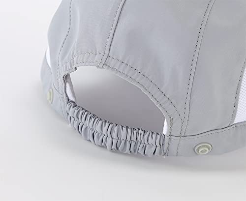 Connectyle Kids Sun Hat with Removable Neck Flap UPF 50+ Sun Protection Baseball Cap Summer Beach Sun Hats 3-6 Years - color: Light Grey