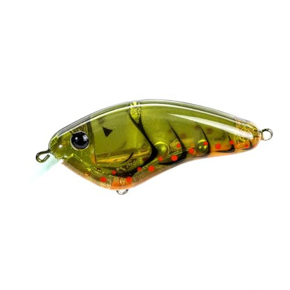 Strike King Hardliner Fishing Lure, Flat Sided Crankbait, Circuit Board Lip, Extra Tight Wobble, Size 4 Treble Hooks - color: Phantom Green Craw