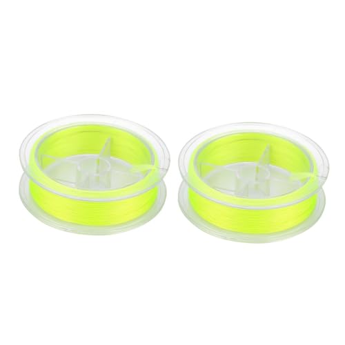 2PCS 164ft Fly Fishing Line – 8-Strand Line Floating Backing for Freshwater & Saltwater, High-Visibility Colors - color: Yellow&Green-20lb