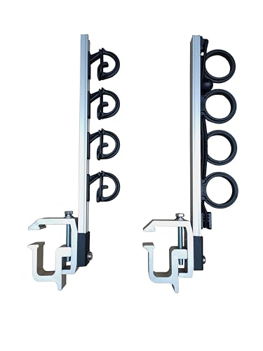 Brocraft Aluminum Truck Bed Fishing Rod Holder – Clamp-On Rod Holder & Rod Carrier for Pickup Truck
