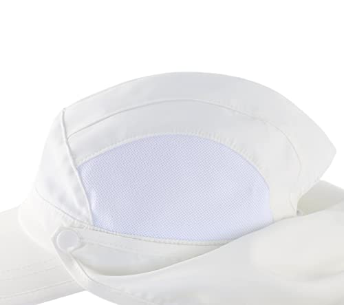 Connectyle Kids Sun Hat with Removable Neck Flap UPF 50+ Sun Protection Baseball Cap Summer Beach Sun Hats 3-6 Years - color: White