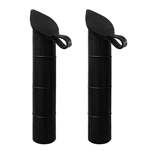 2 Pieces 48mm Flush Mount Fishing Rod Holder Inner Tube Liner Sleeve with Cap Cover for Boat Yacht Kayak Pole Rack Replacement