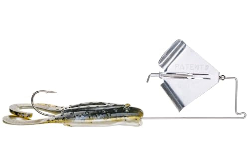 Lew's Strike King Lures KVD Toad Buzz Lure Freshwater 3 8 Oz 5 0 Hook Package of 1 - color: Green Pumpkin Pearl Belly