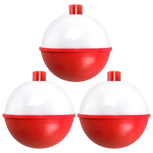 Dr.Fish 20 Pack Fishing Bobbers, Snap on Fishing Floats Hard ABS Spring Float Push Button Bobber for Trout Bass Crappie Freshwater - color: Red/White, size: 1.0 inch