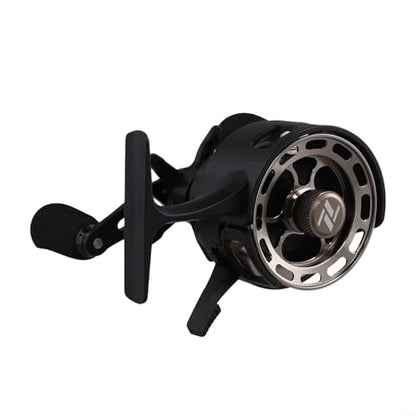 Ice Fishing Reel Inline with Magnetic Drop System, 3s.2:1 Gear Ratio 3s+1 Bearing Spool, Two-Way Lever for Winter Raft Braking, ABS Metal - color: yellow-green, size: right hand