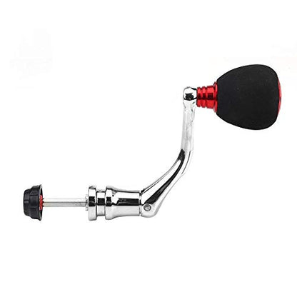 Keenso Spinning Handle Nonslip 2 Reel Replacement Handle Metal Fishing Reel Replacement Parts - size: Red- Large for 4000 & 5000 & 6000