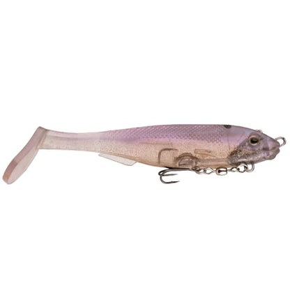 Strike King Final Copy Fishing Lure, Pre-Rigged Soft Plastic Swimbait, Free-Swinging Size 4 Treble Hook, Belly Magnetic Hook Keeper, 7/8-Ounce - color: Crystal Shad