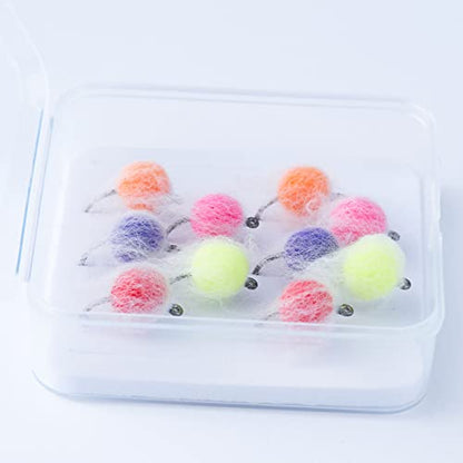 BASSDASH Fly Fishing Wet Flies Streamers Nuke Eggs for Trout Steelhead Salmon Fishing, Fly Lure Kit with Box - size: #8
