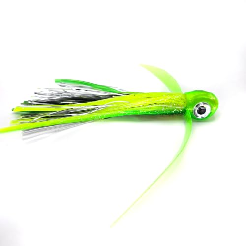 Saltwater Big Game Fishing Lure, for Offshore trolling (FlyBoy) - color: Baby Mahi Double Flash