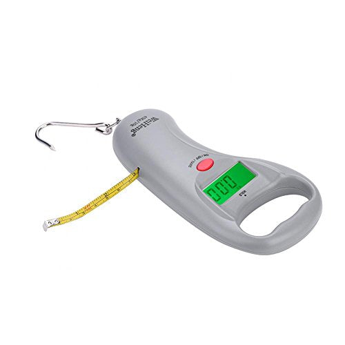 Fish Scale Digital Weight, LCD Display Portable Electric Fishing Hanging Scale 45kg with Tapeline Fishing