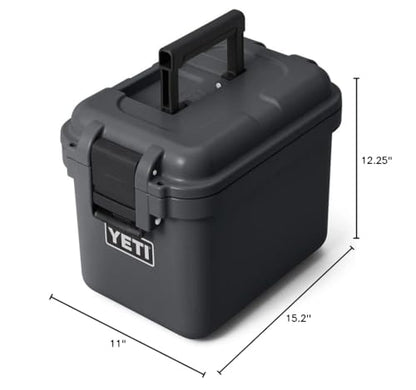 YETI LoadOut GoBox Collection, Divided Waterproof Cargo Case, Dry Box, Camera Case, Fishing Tackle Box - color: Charcoal, size: GoBox 15
