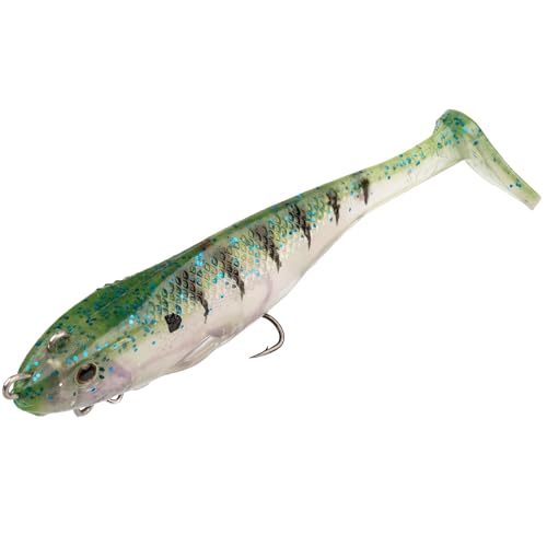 Strike King Final Copy Fishing Lure, Pre-Rigged Soft Plastic Swimbait, Free-Swinging Size 4 Treble Hook, Belly Magnetic Hook Keeper, 7/8-Ounce - color: Phantom Bluegill
