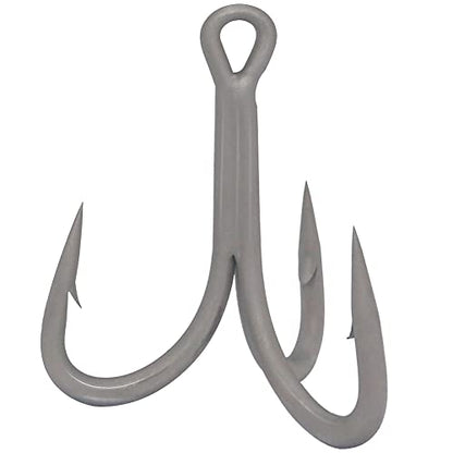 4X-Treble-Hooks-Saltwater-Big-Game-Fishing-Hooks Ultra Strong Stainless Size 3/0 1/0 2/0 4/0 5/0 - size: 1/0 Pack of 10
