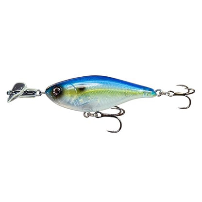 Headbanger Cranky Shad Slow-Sink Hard Lure (2-1/2", 3", 4" & 5") – Patented Erratic “Headbanging” Action Crankbait for Freshwater Bass, Walleye & Perch – 1/3 oz with Premium VMC Hooks - color: Sexy Shad, size: 2-1/2
