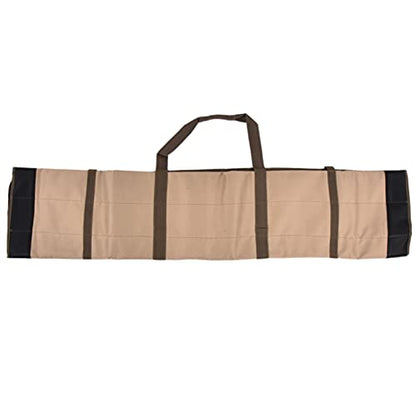 Fdit Fishing Rod Carrier Bag with Multiple Pockets Oxford Cloth Wear Ends for Fishing Gear Storage Tools (Khaki)