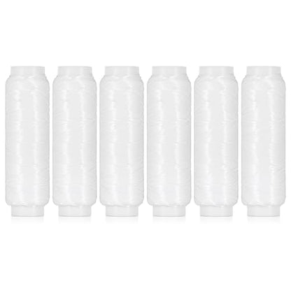 Molain 6 PCS Fishing Bait Elastic Thread, 0.2mm 820 FT Per Spool Invisible Magic Thread for Fishing Fishing Line Fishing Bait String No Knots Required Bait Keeper Stretchy Clear String for Catf