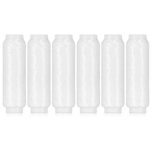 Molain 6 PCS Fishing Bait Elastic Thread, 0.2mm 820 FT Per Spool Invisible Magic Thread for Fishing Fishing Line Fishing Bait String No Knots Required Bait Keeper Stretchy Clear String for Catf