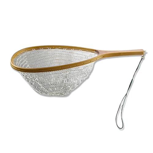 Fly Fishing Landing Net Soft Rubber Small Or Big Mesh Trout Catch and Release Net - color: Black