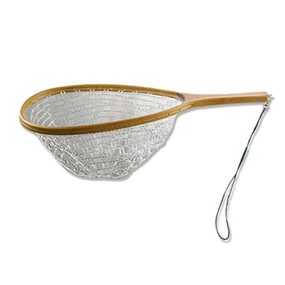 Fly Fishing Landing Net Soft Rubber Small Or Big Mesh Trout Catch and Release Net - color: Black