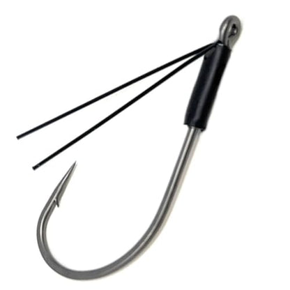 Reaction Tackle Neko Hooks - Weedless Finesse Fishing Hooks for Bass - High Carbon Steel Wacky and Neko Rig Hooks for Soft Plastic Worms (25-Pack) - size: #1 Fiber Guard
