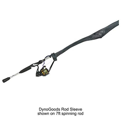 Fishing Rod Sleeve, 3 Pack, 7ft Spinning Rod Protector/Rod Sock/Rod Cover - color: Black