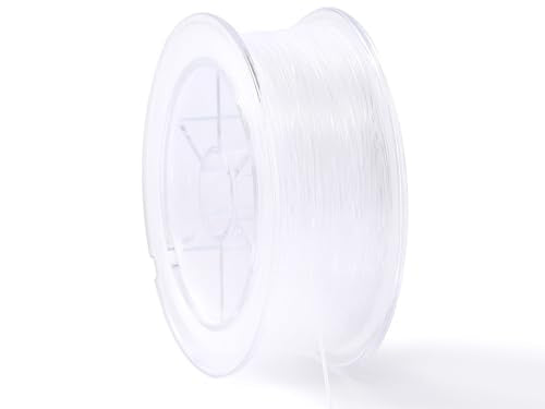 KONMAY 0.6mm Clear Monofilament Fishing Line,65 Yards Invisible String | With Dispensor,48.5lb Sturdy Line for Suncatchers, Wind Chimes, Ornaments, Garlands, Crystals, Crafts and Hanging Projects - size: 0.6mm