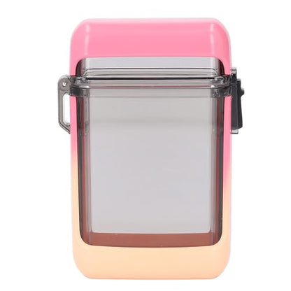 ID Card Holder, Airtight Case with Rubber Seal Lightweight Portable Lanyard for Swimming Surfing Beach Gradient Pink - color: Gradient Pink