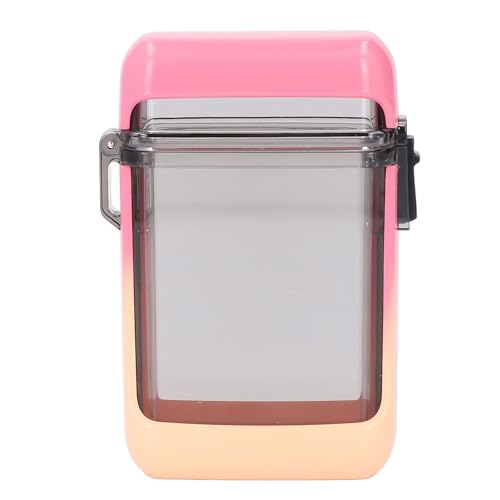 ID Card Holder with Airtight Lid and Rubber Seal, Small Light Badge Pocket Box for Outdoor Sports, Multi Functional Swimming Beach Case (Gradient Pink) - color: Gradient Pink