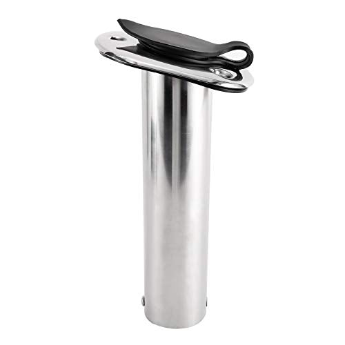 YaeMarine 4Pcs Stainless Steel Rod Holders with Rubber Cap, Liner, Gasket - style: 15 Degree