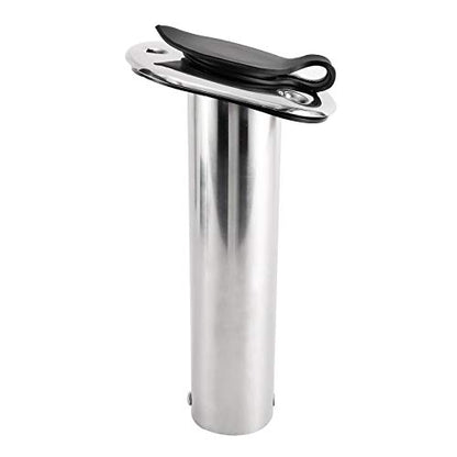 YaeMarine 4Pcs Stainless Steel Rod Holders with Rubber Cap, Liner, Gasket - style: 15 Degree