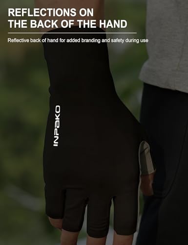 Fishing Gloves, Lightweight Non-Slip Fingerless Gloves,Hook Loop, UPF 50+ Sun Protection,for Unisex Fishing - color: Black, size: Small-Medium