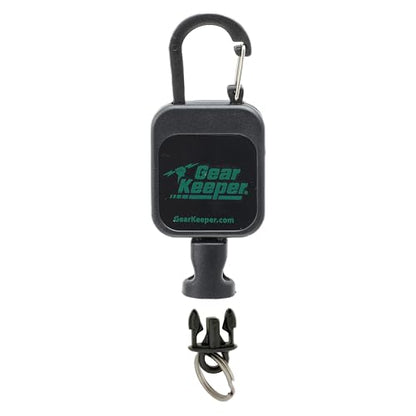 Gear Keeper Micro Retractor Super Zinger - Retractable Tether for Fishing Accessories - Fishing Pliers, Nippers, Forceps & More - Mount with QC Split Ring Accessory - USA Made - style: Carabiner