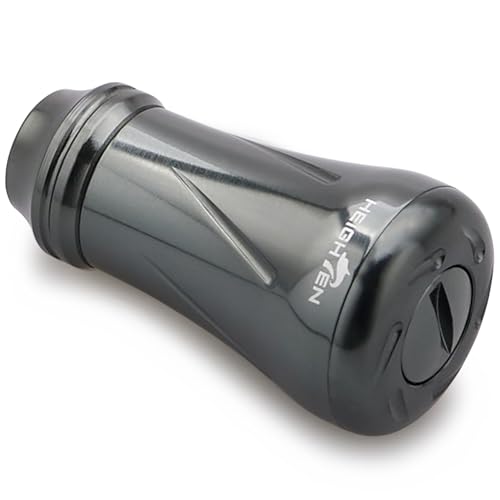 HEIGHTEN 19mm Fishing Reel Handle Knob for Shimano Daiwa Baitcasting Spinning Reel Stradic Vanford Sahara FI Tranx SLX Ballistic Exceler Tatula - color: Dark Grey