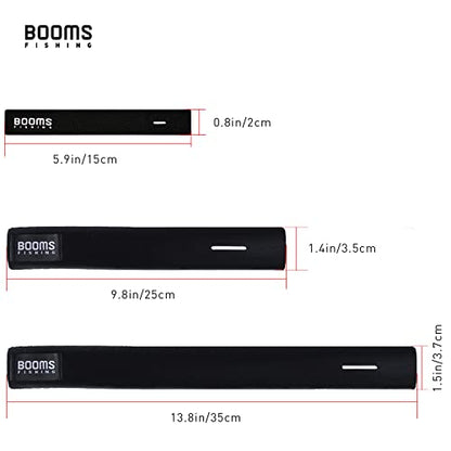 Booms Fishing RS3 Fishing Rod Wrap Pole Straps， Hook & Loop Fishing Rod Belts, Fishing Rod Ties for Casting Rods, Spinning Rods and Fly Rods - style: G: Black_5.9"_6pack