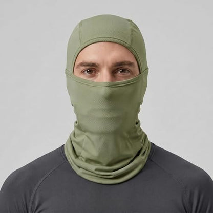 Balaclava Face Mask Sun UV Protection, Summer Cooling Breathable Full Face Mask for Motorcycle Skiing Cycling Fishing - color: Army Green