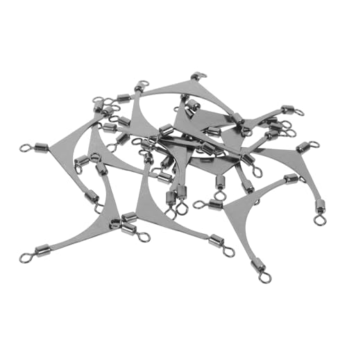 LIOOBO Sea Fishing Three-Prong Swivel Fishing Rigs Fishing Gear Bulk for Bass Cast Saltwater Tackle Connector - size: 4.50X2.80X0.20CM