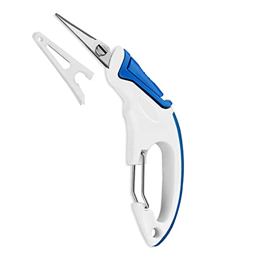 Fishing Pliers Saltwater, Fishing Scissors for Braided Line,Fishing Line Cutter Saltwater and Freshwater,Fishing Scissors with hanging buckle for Mono Braided Line,Fishing Gear