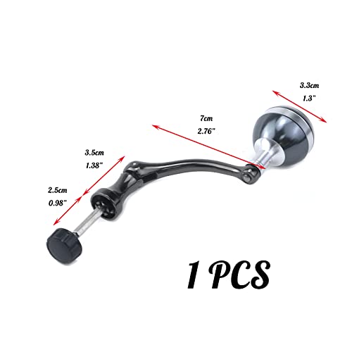 Crapyt Fishing Reel Handle Fishing Wheel Grasp Spinning Crank Handle Arm Grip Part Knob Tackle Wheel Ball Shake Rotary Knob - size: Medium, style: Silver