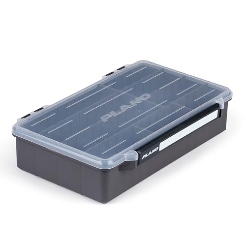 Plano StowAway 3700 Deep Stow Tackle Box, with Corrosion-Preventive Rustricor, Single Latch Design, Transparent DuraView Lid, Stackable Storage for Fishing Bait, Lures and Gear - size: 3700 Deep, style: New Model
