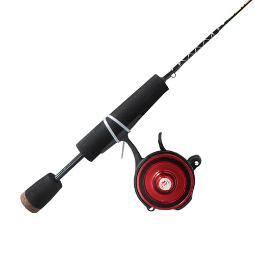 Nordic Legend Carbon Fiber Construction Ice Fishing Rod and Reel Combo with Stainless Steel Guide Loops, 26”/28”/30”/32”/36” Sensitive Ice Fishing Pole Ice Fishing Gear for Ice Fishing - size: 26'' Ice Fishing Reel&Rod